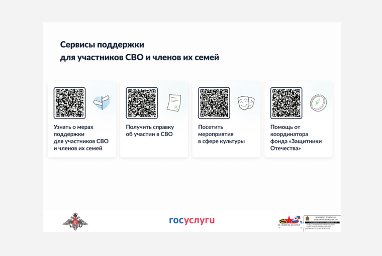 Сервисы поддержки для участников СВО и их семей.